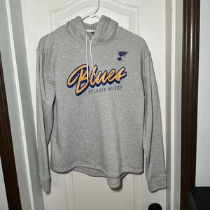 St . Louis Blues NHL Hockey Gray Champion Brand Medium Hoodie